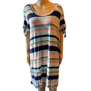 Sunday Stretchy Soft Light Casual Summer Beach Shirt dress women Plus size 2X